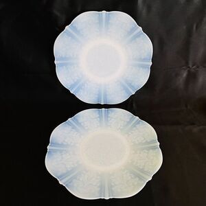 2 Vintage Macbeth Evans American Sweetheart Monax White Dinner Plate 10.75"